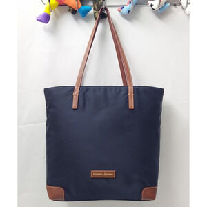 Dooney & Bourke Blue Nylon Double Handles Zipper Tote Shoulder Bag